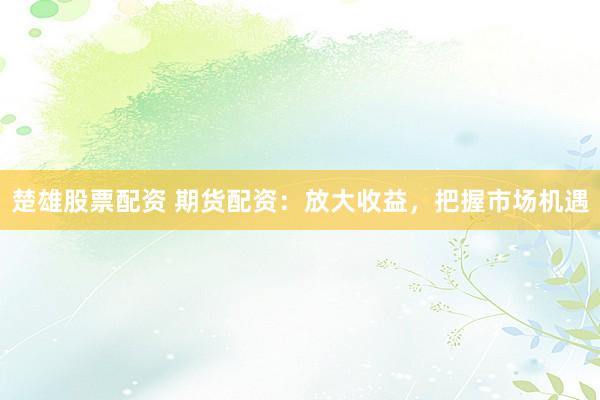 楚雄股票配资 期货配资：放大收益，把握市场机遇