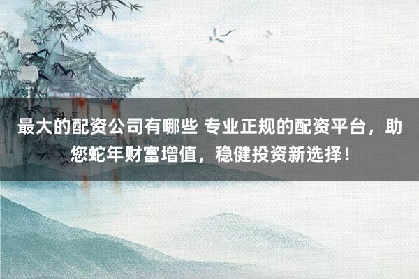 最大的配资公司有哪些 专业正规的配资平台，助您蛇年财富增值，稳健投资新选择！