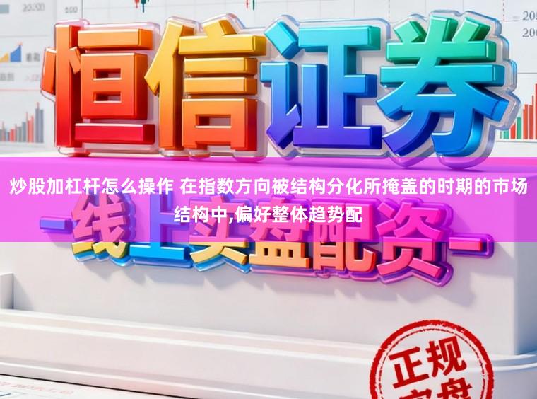炒股加杠杆怎么操作 在指数方向被结构分化所掩盖的时期的市场结构中，偏好整体趋势配